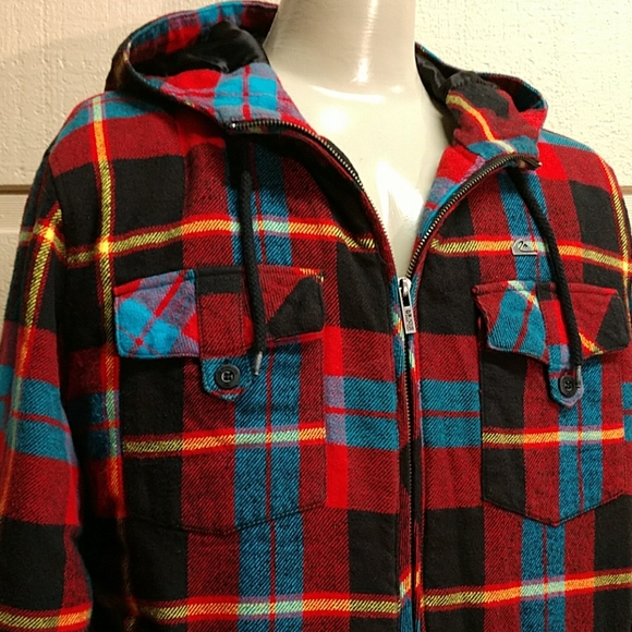 quiksilver plaid jacket